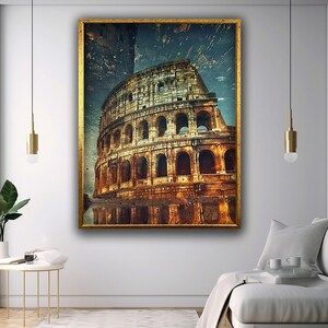 Watery Colosseum canvas print art, Arena Colosseum Wall Art, Colosseum Canvas Print, Roman Art canvas print, Colosseum Wall Decor