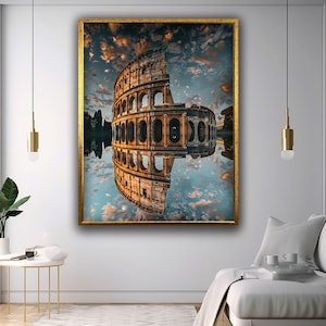 Surreal Colosseum Art Print, Huge Canvas Wall Decor, Colosseum Wall Art, Colosseum Canvas Print, Colosseum Wall Decor