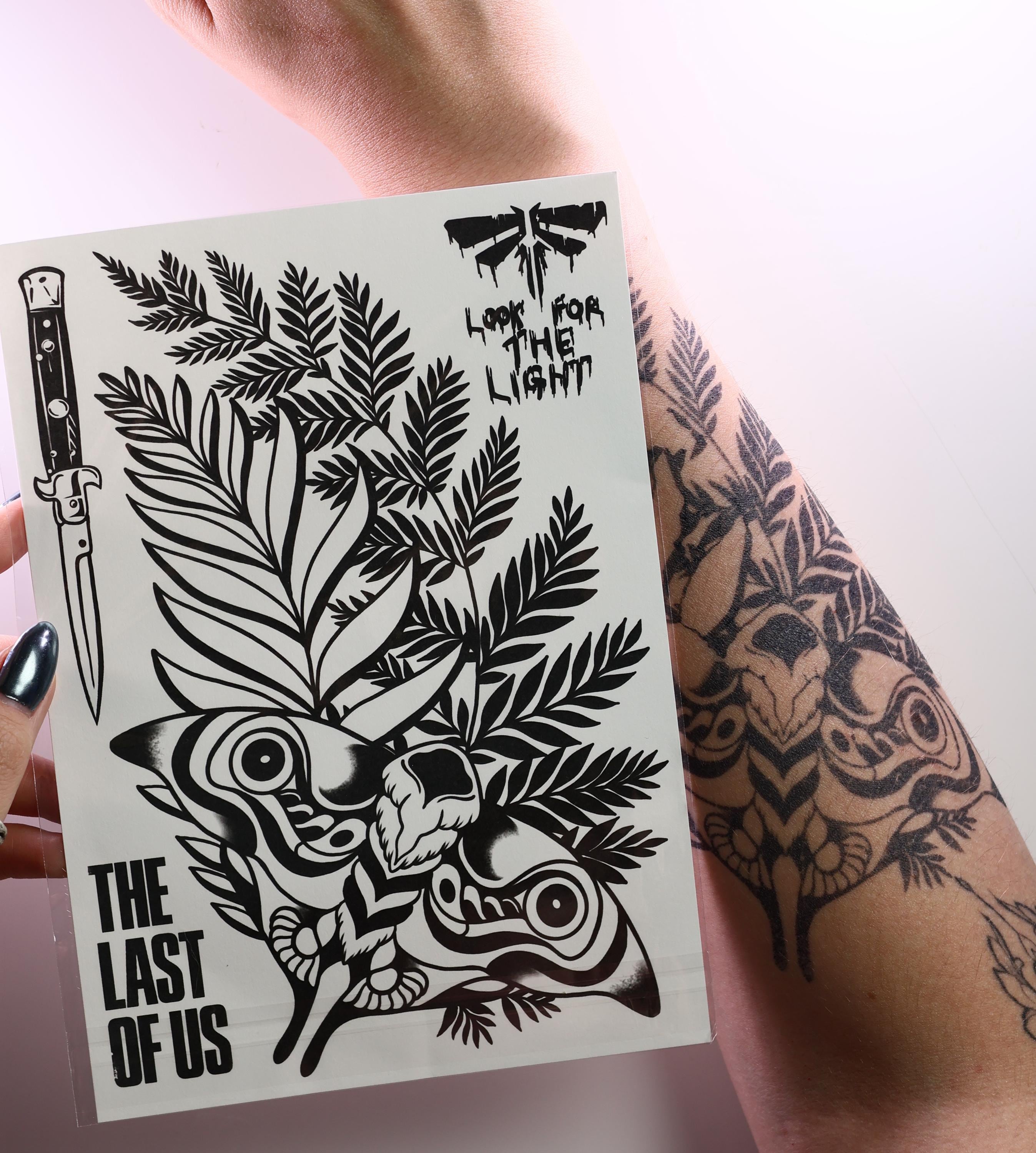 The Last Of Us  Temporary Tattoos | Joel Stencils TLOU Merch Tattoos, Ellie Williams Stickers Fake Tattoos Long Lasting 1-2 Weeks