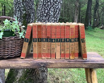 1958 cosecha real, Mary Margaret McBride, 12 volúmenes, conjunto de libros- conjunto de enciclopedia de cocina- condición de uso aceptable- ABC para cocineros