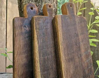 ANTIQUE OAK! Size SMALL! Extra thick!! Primitive style cutting board/chopping block- w/a antique/vintage look- made with 100 year old wood