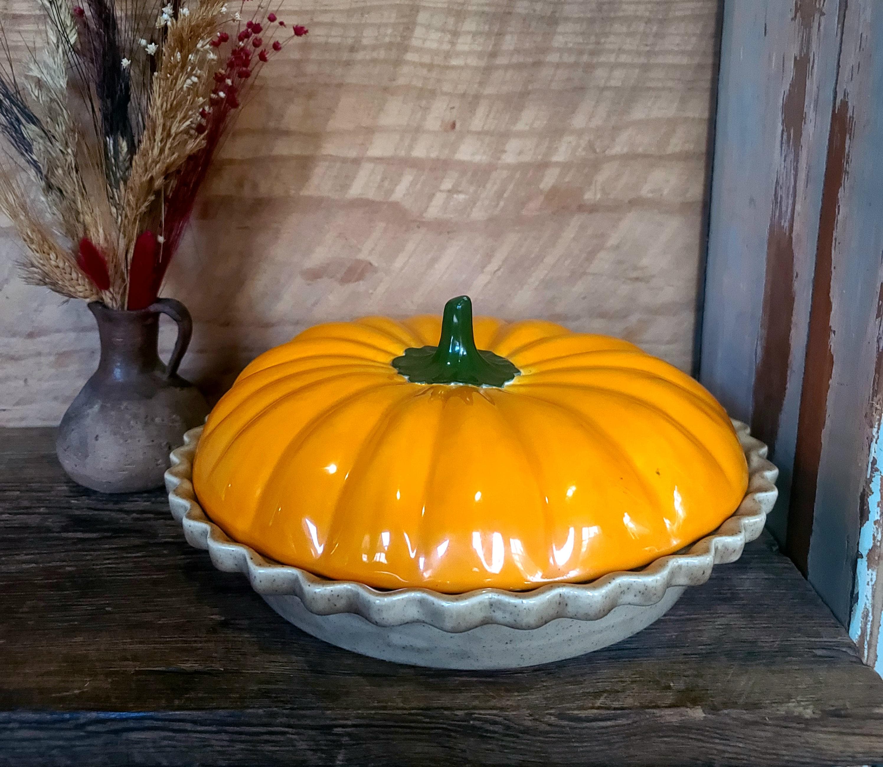 Ceramic Pie Keeper Pumpkin - Etsy Ceramic Pie Keeper Pumpkin - Etsy