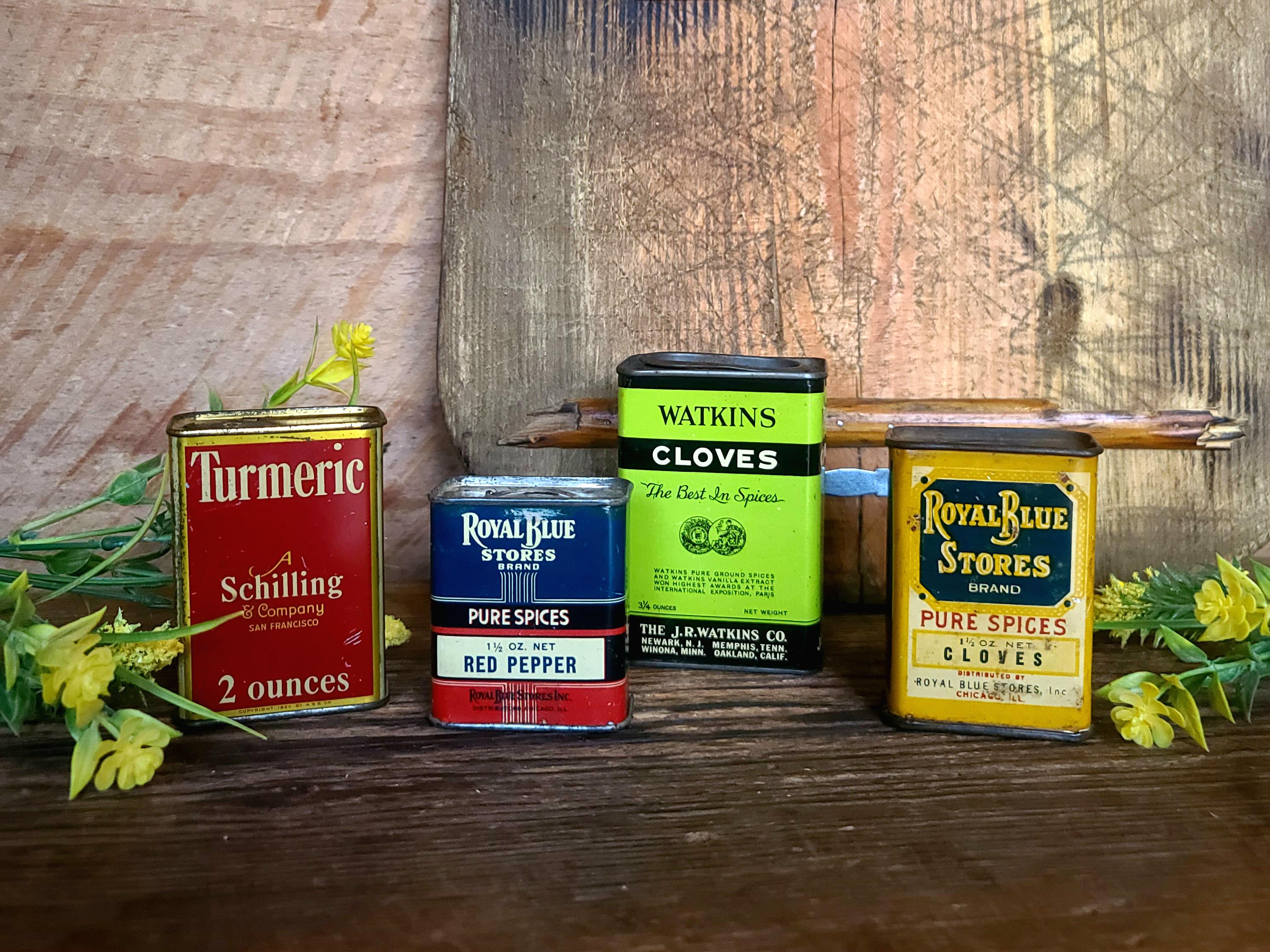 Schilling Vintage Spice Tins - Etsy