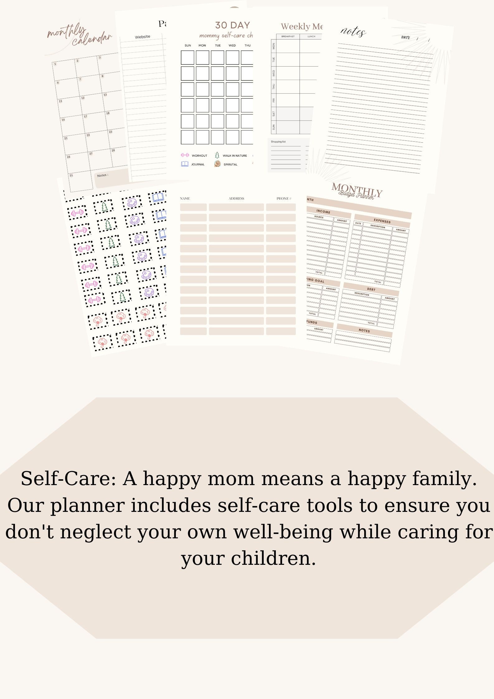 Printable Mom Planner Goal Setting Planner Printable Planner Life ...