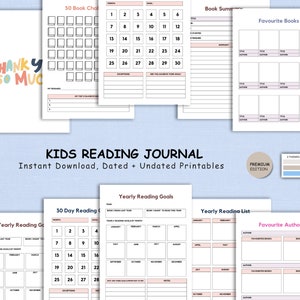 Diario de lectura para niños, diario infantil, registro de lectura, registro de libros, cuaderno de aprendizaje, regalo educativo