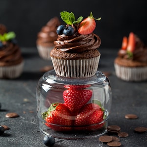 Chocolate Muffins With Chocolate Cream | PDF file | Digital File | Sweets | Homemade Baking | Christmas recipe