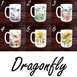 Dragonfly Coffee Mugs - Coffee Mug Gift - Dragonfly Coffee Cup - Birthday Gift For Her - Office Gift For Him - Mothers Day Gift For Mom
