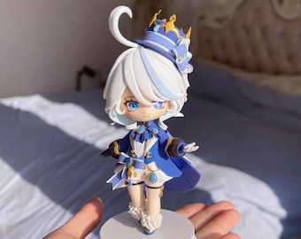 原神 フリナ 粘土人形、フリナのかわいいバージョン、ハイドロスライム