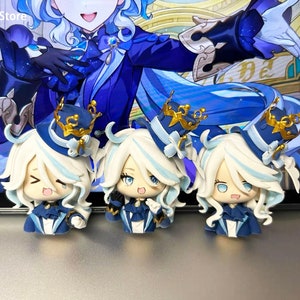 Genshin Furina Clay Refrigerator Magnet, Furina Clay Magnet, Cute Version Of Furina, Birthday Gift, Genshin Merch
