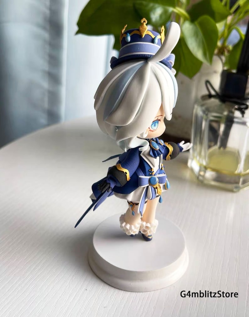 Genshin Furina Clay Figure, Cute Version of Furina, Hydro Slime ...