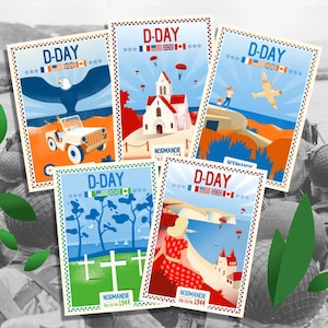 Lot de 5 cartes postales D-Day DDay - Assortiment - Nouvelle édition 2025 !