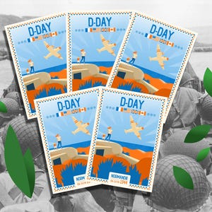 Set mit 5 D-Day-Postkarten – Utah Beach – Neue Ausgabe 2025!