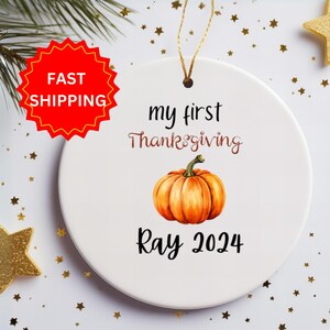 Baby&#39;s First Thanksgiving Ornament 2024, Newborn Thanksgiving Keepsakes, Baby Milestone Ornament, Baby&#39;s First Holiday, Unique Holiday Gifts