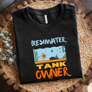 Hobby Shirt Süßwassertank Besitzer T-Shirt Aquarium Liebhaber T-Shirt Aquatic Hobbyist Casual Top Fishkeeper Geschenk Cooles Aquarium Grafik-Shirt für Ihn