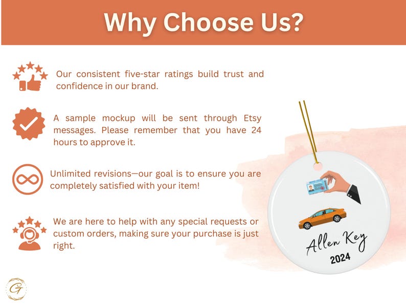 Personalized New Driver 2024 Car Ornament, 2024 Drivers License