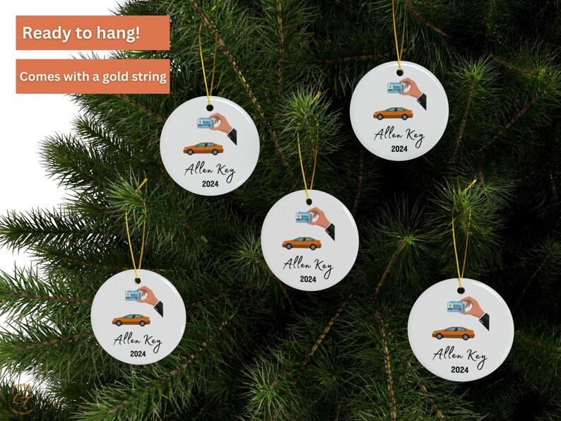 Personalized New Driver 2024 Car Ornament, 2024 Drivers License