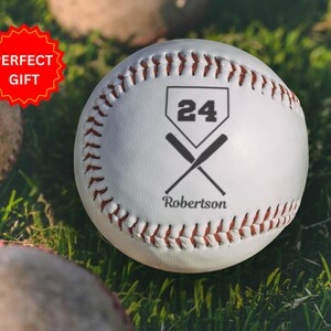 Custom Baseball with Name and Number | Personalized Gift for Baseball Players & Fans | Personalized Keepsake for Team, Coaches, Dada or Dads