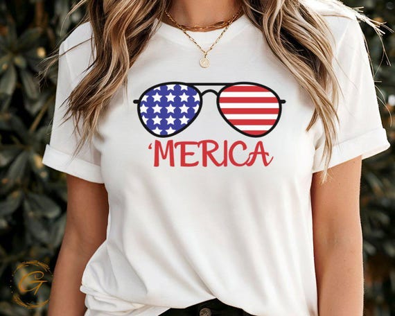 Camiseta del de julio, camiseta patriótica estadounidense con