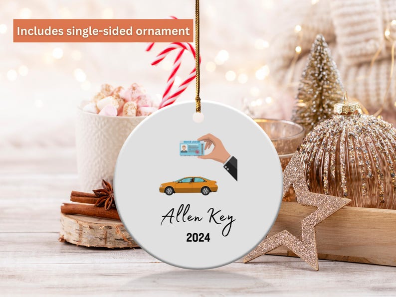 Personalized New Driver 2024 Car Ornament, 2024 Drivers License