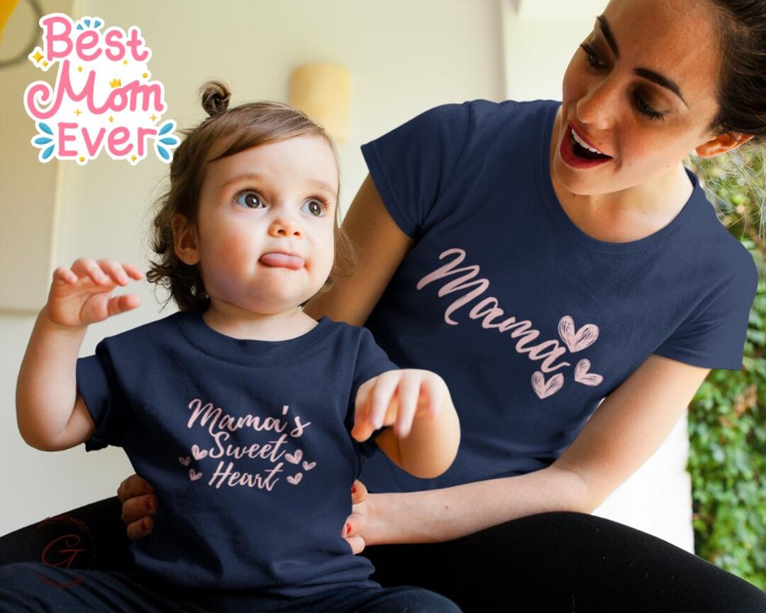 Camiseta para mamãe, camiseta combinando para mãe, filha ou filho