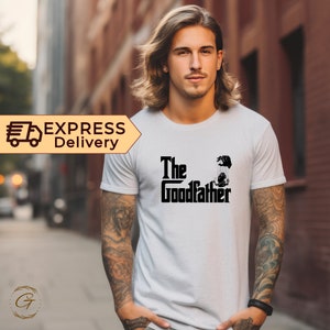 The Godfather Logo T-Shirt,Vintage Movie Design,Soft Cotton Tee,Perfect Father&#39;s Day Gift,Retro Style,  Classic Movie Design Comfortable Tee