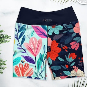 Floral Yoga Shorts: High-Waisted, Stretchy Activewear