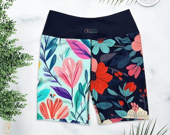 Floral Yoga Shorts: High-Waisted, Stretchy Activewear