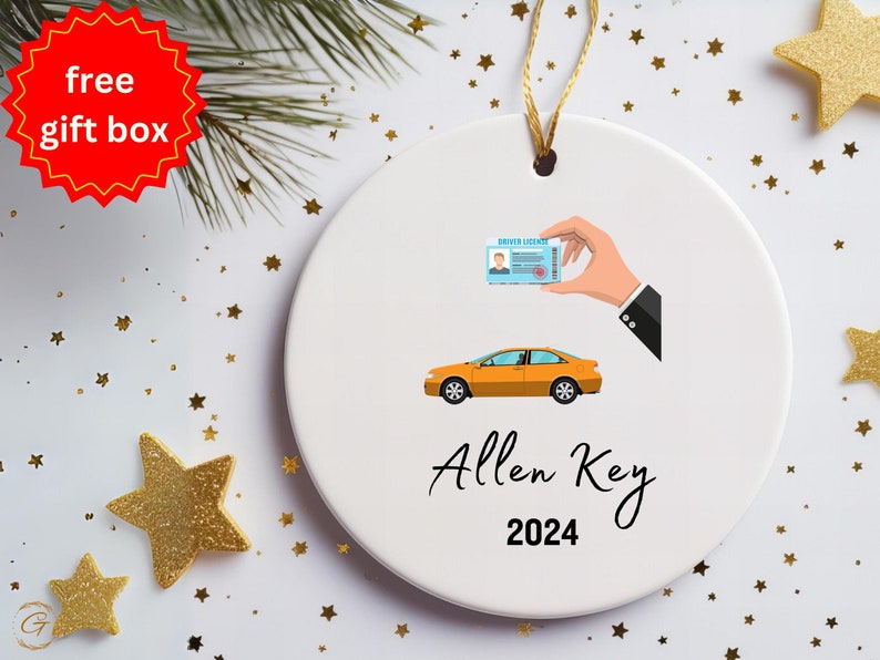 Personalized New Driver 2024 Car Ornament, 2024 Drivers License