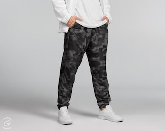 Pantaloni da jogging mimetici neri da uomo • Pantaloni sportivi da strada