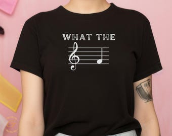 What The Music Note Tシャツ：ユーモラスなミュージシャンのグラフィックTシャツ