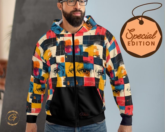 vintage USA製 check pattern zip hoodie Retro Checkered Zip Hoodie All-over Print, Vintage Checkered