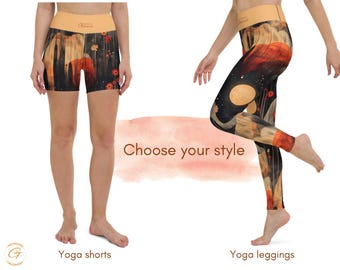 Quantum Nature Yoga Leggings: High-Stretch Activewear