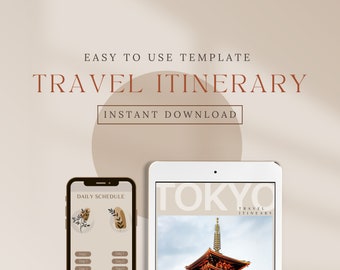 Japan Vacation Travel Guide Itinerary | Editable Japan Travel Planner | Travel Guide Editable in Canva