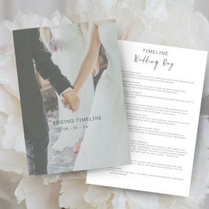 Wedding Day Timeline Template | Editable Wedding Day Timeline | Wedding Day Schedule of Events