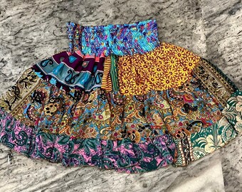 Pink Lace and Baby Blue Boohoo Gypsy Rara Skirt One off Unique Item Etsy Australia
