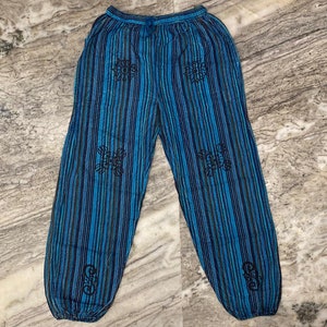 Handmade Cotton Festival Pants: Unisex Wide Leg Trousers