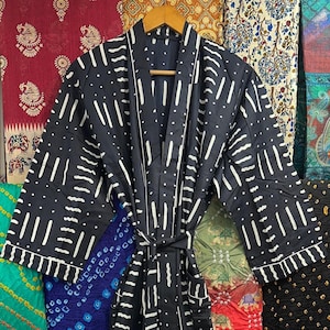 Oversized Long Kimono | Women&#39;s Night Gown | Summer Nightwear Bathrobe | Sustainable Lounge Wear for Vacations & Holiday | Maternity Robe