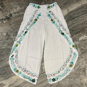Flowy Wide Leg Pants | High Slit Palazzo Pants | Regular Solid White Side Slit Palazzo | Yoga Pants | Side Slit Pants | Boho Summer Pants