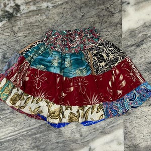 Schöner Groovy Seidenrock, Handgemachter Feenrock, Feenrock, Frauen Hippie Rock, Festival Rock, Boho Stil Rock, 70er Jahre Kleidung