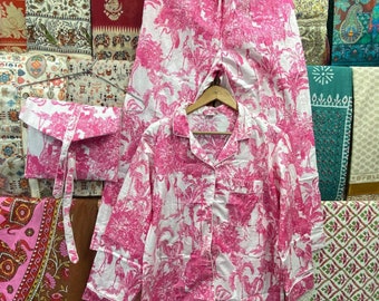 Hand Block Printed Cotton Pajama Set: Indian Loungewear
