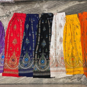 Indian Women's Sequin Maxi Long Tiered Skirt, Hippie Style Colorful Long Skirts, Ethnic Drawstring Tiered Long Skirt for Women, Dance Skirts