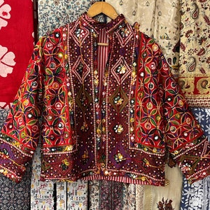 【MIRROR STOKE】EMBROIDERY JACKET LIGHTWEIGHT MIRROR JACKET - Sequin Mirror Crop - Summer Coat