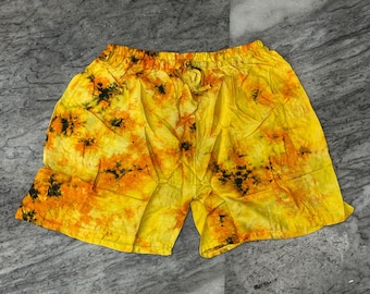 Handmade Tie Dye Rayon Shorts: Boho Festival Clothing