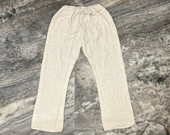 Unisex Cotton Yoga Trousers - Khadi Pants - Handmade Two Pockets Breathable Gym Straight Trouser - Khadi Clothing - Khadi Cotton Payjama