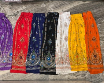 Jupe longue gitane à sequins indiennes pour femme, jupes longues colorées de style hippie, jupe à plusieurs niveaux à taille élastique pour femme, jupe de plage