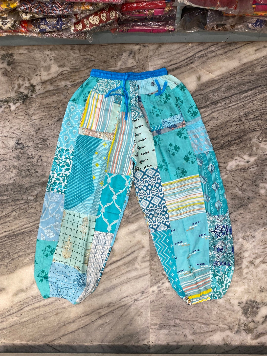 Boho Hippie Patchwork Pants, Bohemian Hippie Trouser, Baggy Pants ...