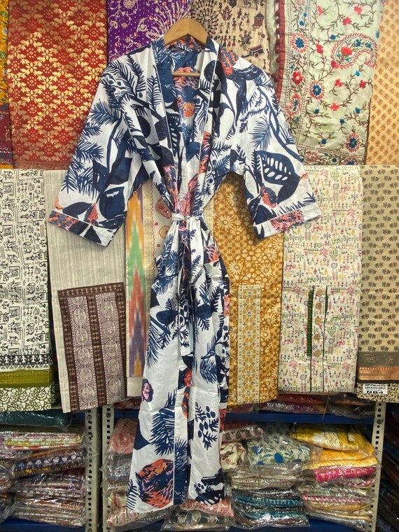 Amazon Kimono Batas Mujer De Verano Bata De Kimono De Algodón