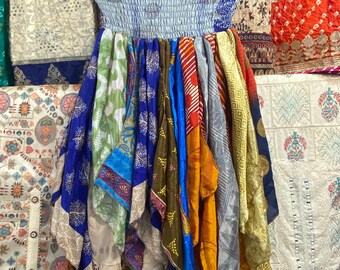 Silk Long Scarp Skirt - Long Handkerchief Skirt - One Size