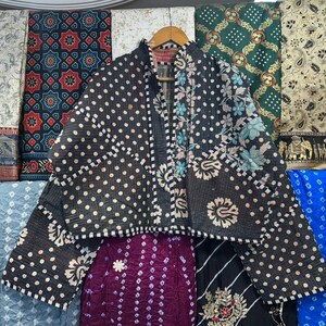 Handmade Quilted Kantha Jacket: Reversible Bohemian Cotton Coat image 4