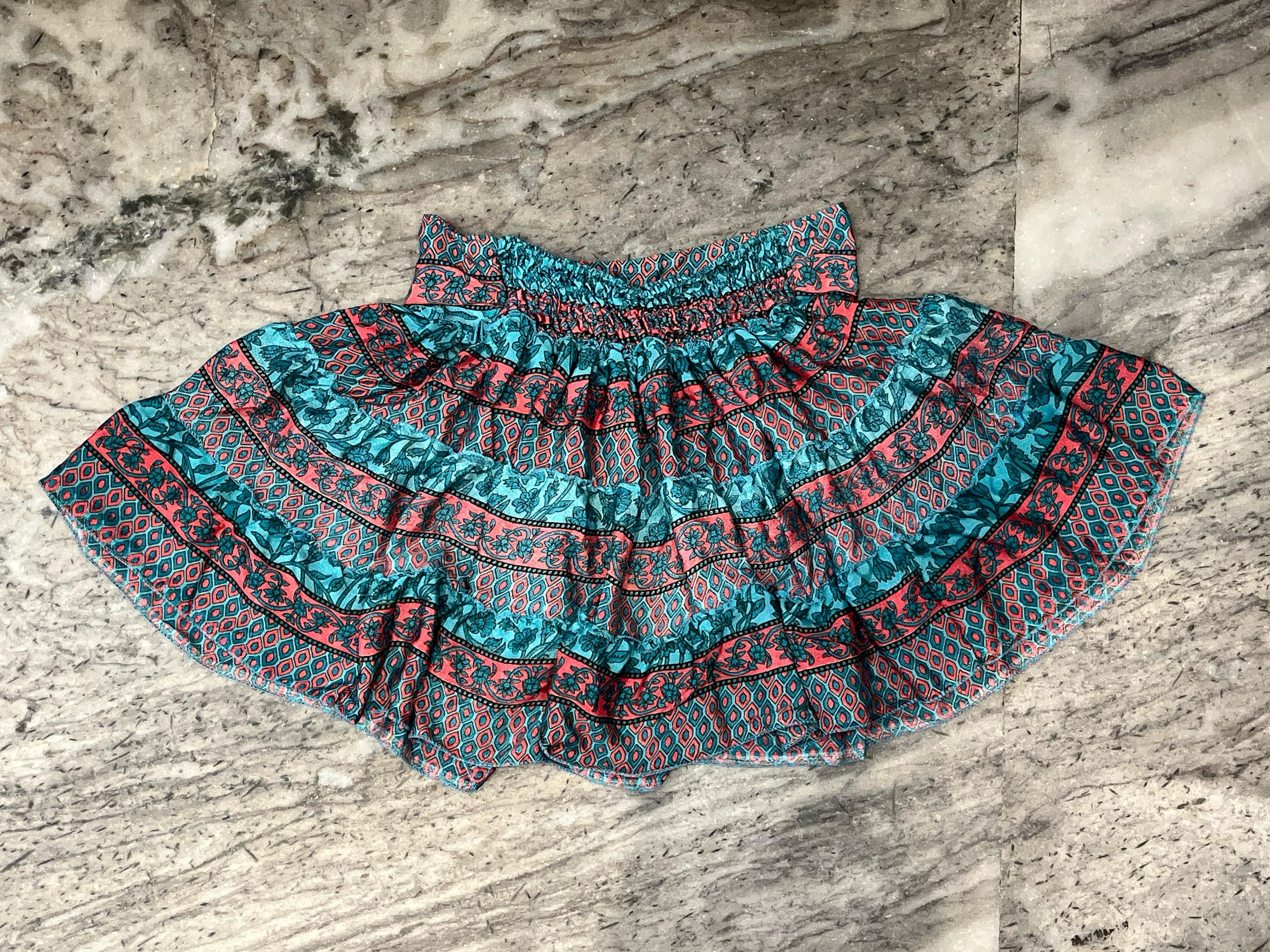 Falda circular de seda México